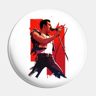 Iconic Performer - Red Backdrop - Rock Music Pin