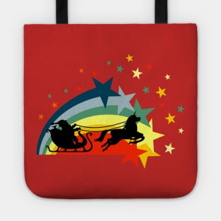 Merry Christmas rainbow Tote