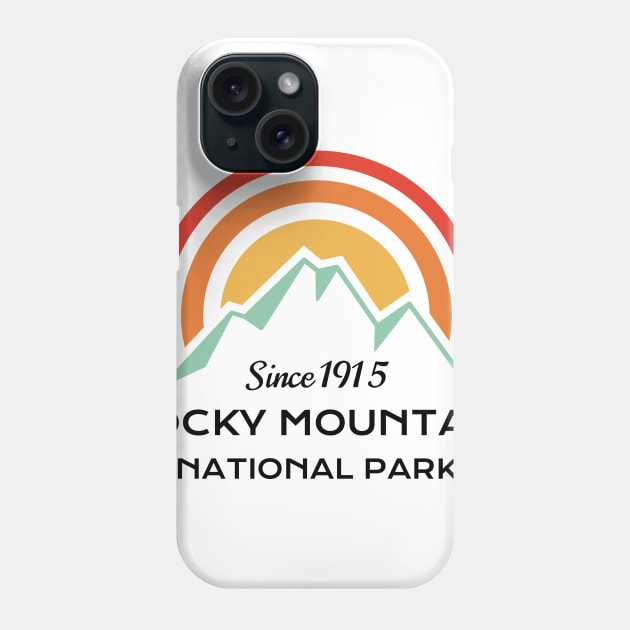 Rocky Mountains National Park Retro Phone Case by roamfree