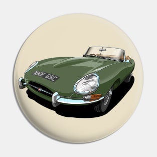 Jaguar e-type roadster Pin