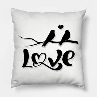 Love.Two Birds Pillow