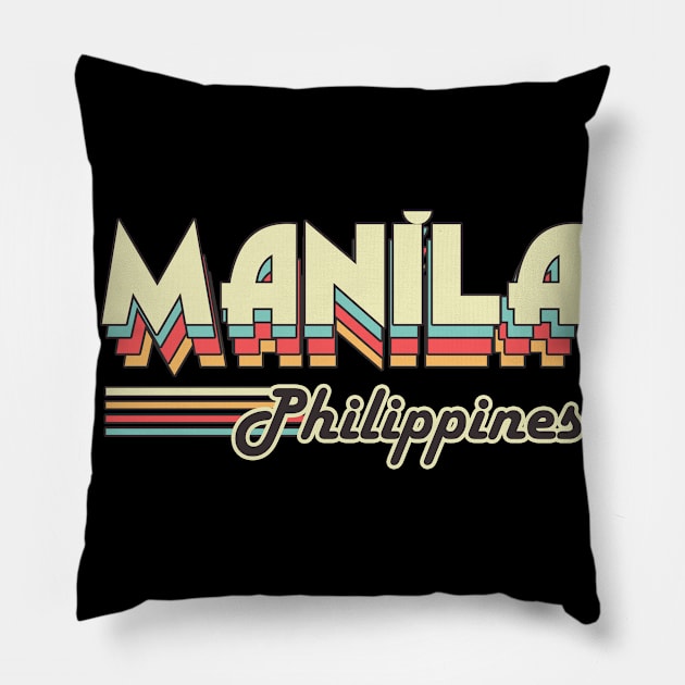 Manila Philippines city visit Pillow by SerenityByAlex