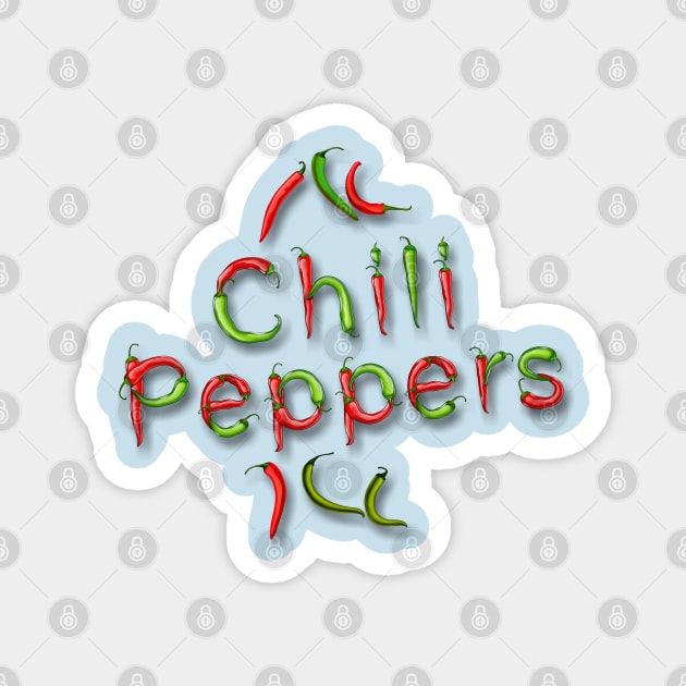 Chili Peppers Magnet by Peter Awax