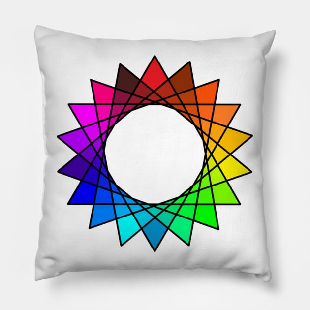 Stained Glass, Version Two Pillow by alysan