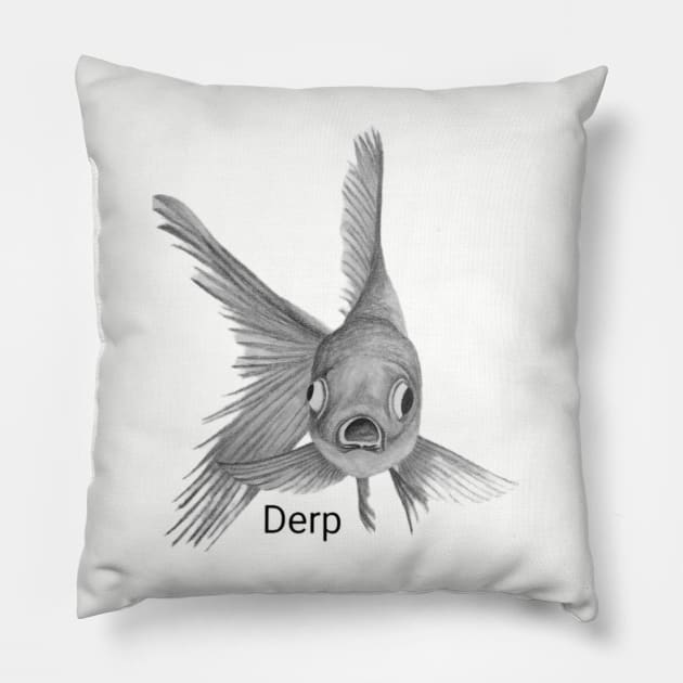 Derpy fish Pillow by Steampunksnail