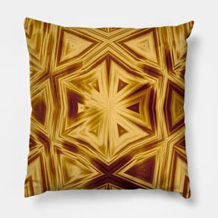 Bold copper striped kaleidoscope Pillow