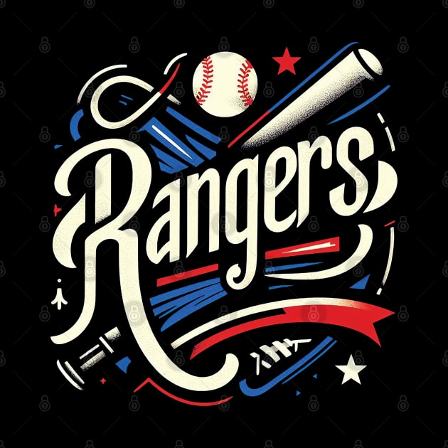 Rangers // Baseball fan design by Trendsdk