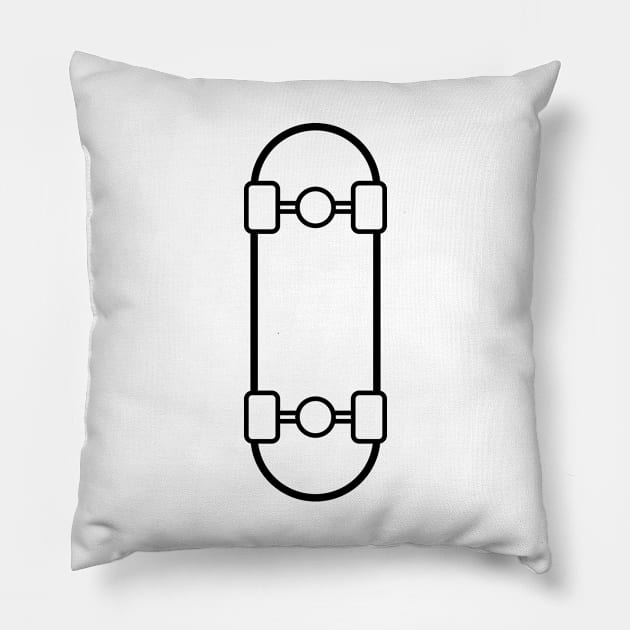 Skateboard Pillow by Drop23