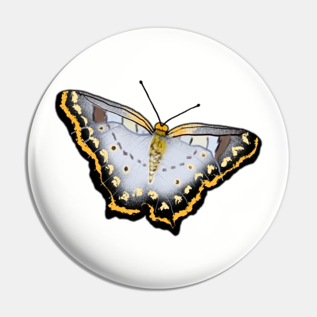 Black and Gold Butterfly Pin by designs-by-ann