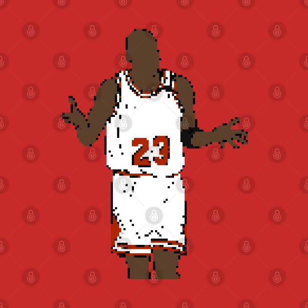 Michael Jordan Shrug (Pixel Art) by rattraptees