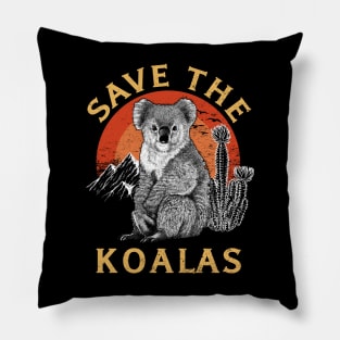 Save The Koalas Animal Lovers Pillow