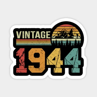 Vintage 1944 80th Retro Distressed Birthday Gift Magnet