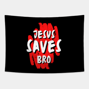 Jesus Saves Bro Tapestry