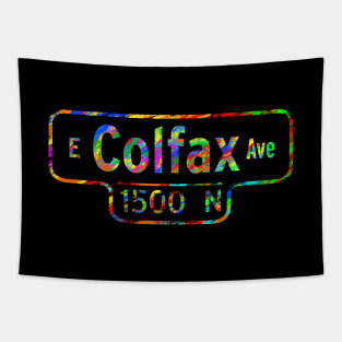 Colfax Street Sign Color Tapestry