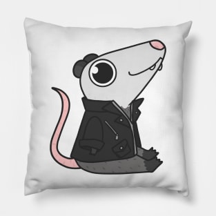 Opossum in a jacket Pillow