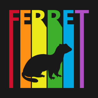 Cute Animal Rainbow Ferret T-Shirt