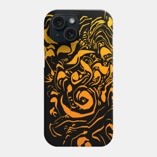 abstract flames - fire tattoo design Phone Case