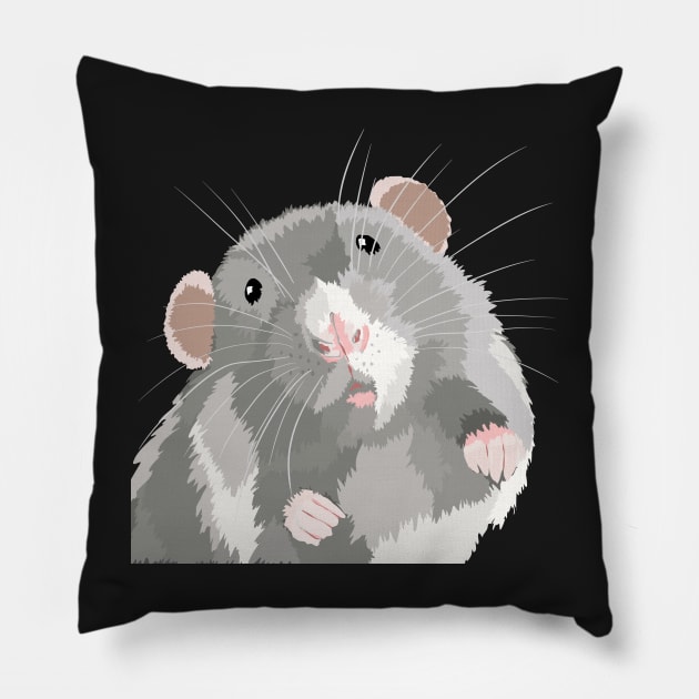 Casper the Rat Pillow by NattyDesigns