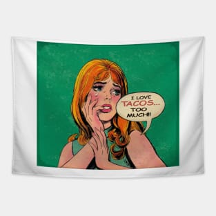 Pop Art Girl Tapestry