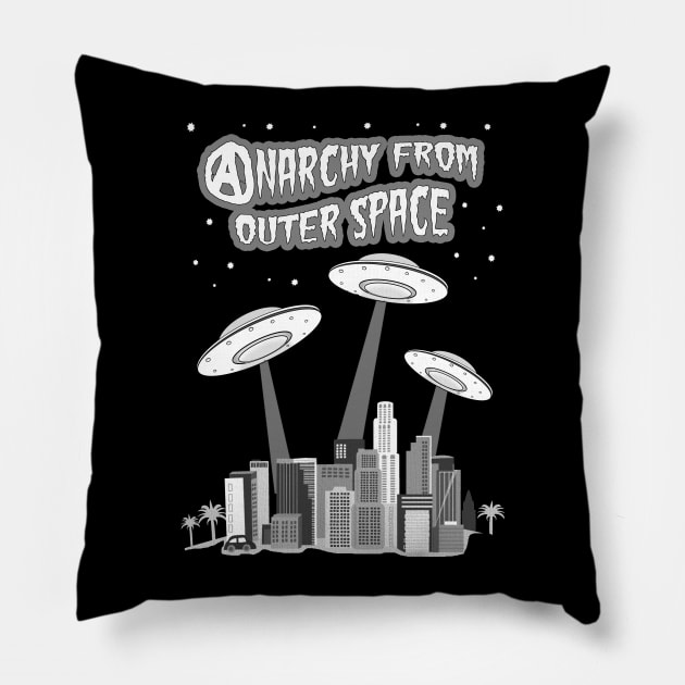 Anarchy From Outer Space Pillow by CosmicAngerDesign