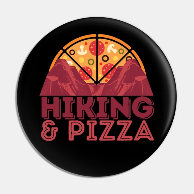 Hiking and Pizza Pin by Unique Treats Designs