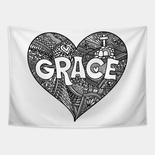 God's grace. Doodle illustration. Tapestry