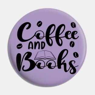 Coffee and Books Pin