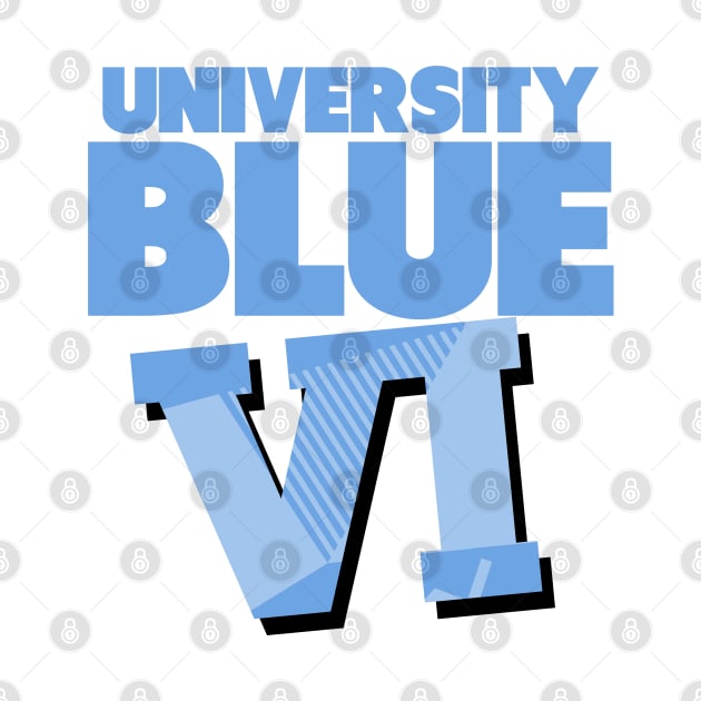 University Blue 6 Sneaker Art by funandgames