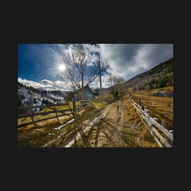 Rural road in the mountains by naturalis