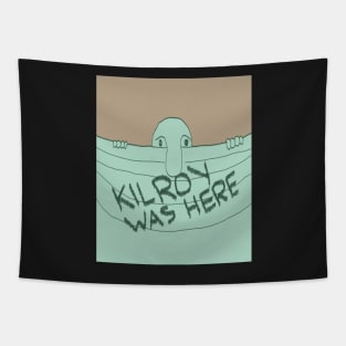 "Kilroy Was Here" Illusion Tapestry