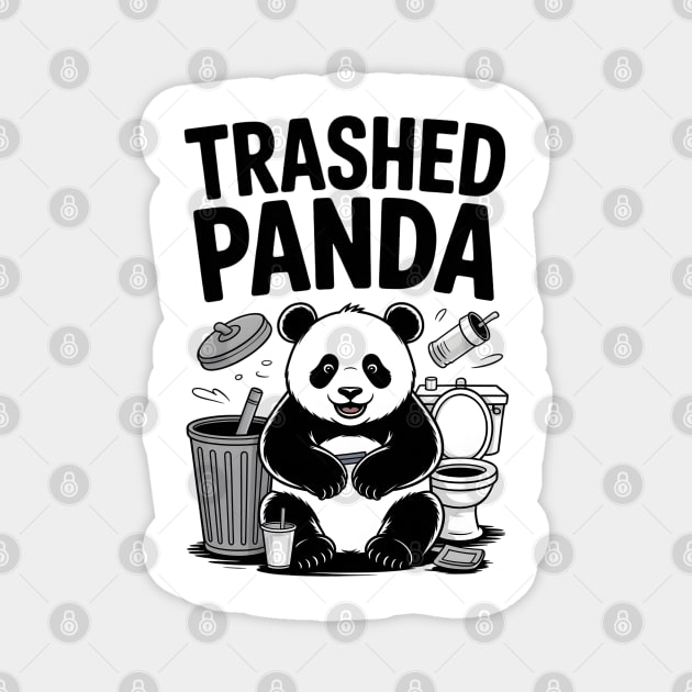 Trashed Panda Mischief Magnet by Creatifly Graphic Tees