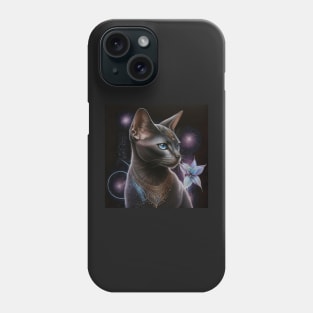 Abyssinian Cat Glow Chakra Mandala Phone Case