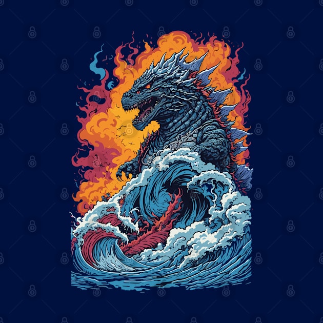 Godzilla's Unstoppable Rampage by Robiart