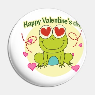 Happy Valentine S Day Frog, Pin