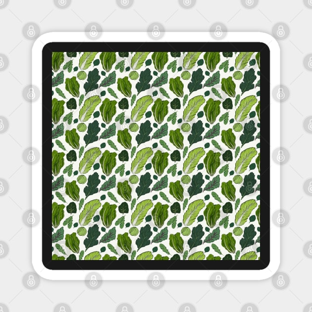 Leafy Greens Pattern - Original Magnet by FontaineN