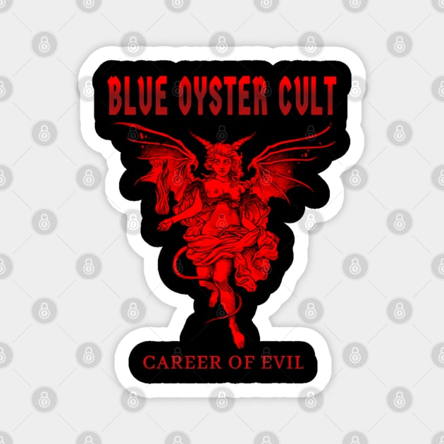 Red Evil Blue Oyster c Magnet by SkullRacerShop