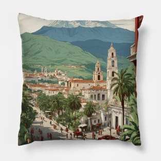 Zozocolco de Hidalgo Veracruz Mexico Vintage Tourism Travel Pillow