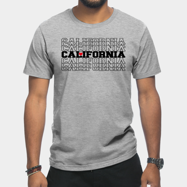 Discover I Love CA Mirror Words - California Love - T-Shirt