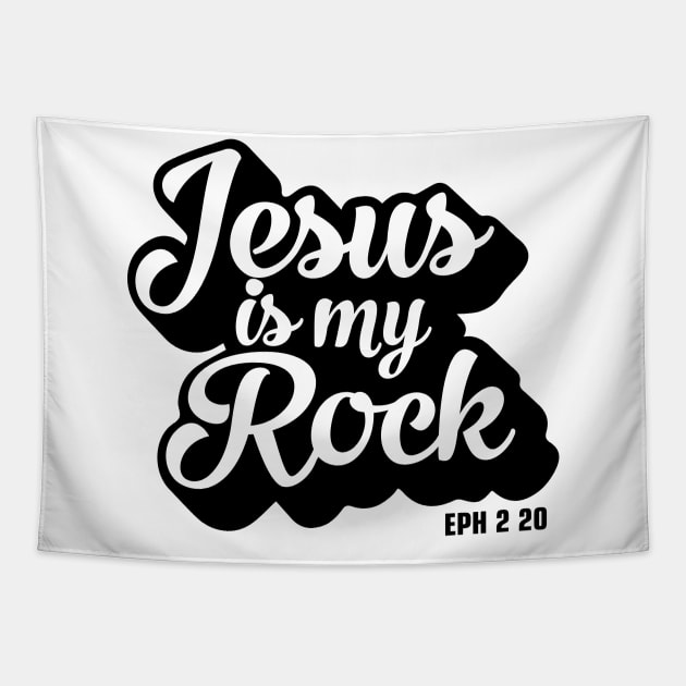 Jesus is my Rock Tapestry by Litho