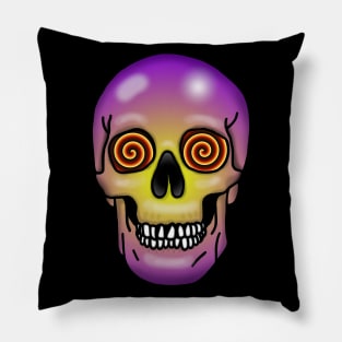 Skull, x-ray specs eyes, no background Pillow