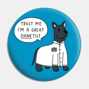 Danetist Funny Blue Great Dane Dentist Pin