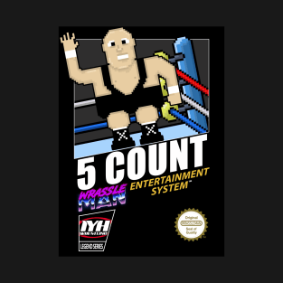 Wrassleman 8-Bit Retro Gaming Pro Wrestling: 5 Count T-Shirt