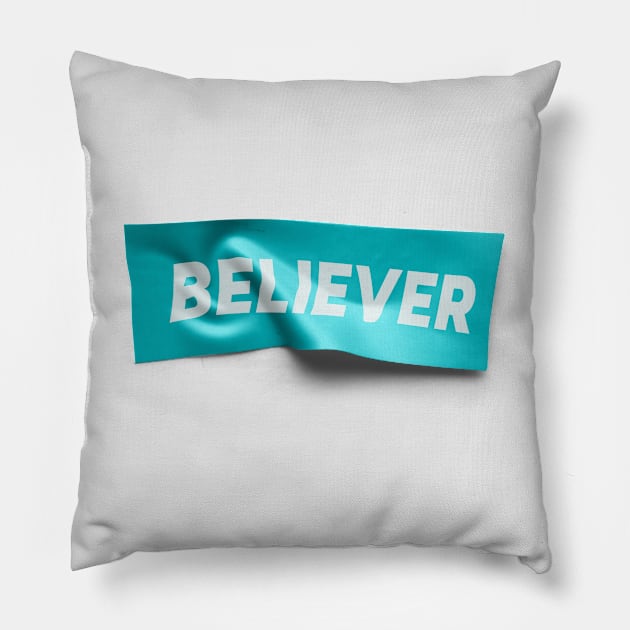 believer Pillow by DeekayGrafx