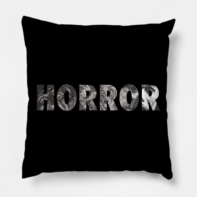 Horror! Pillow by KilburKilbur