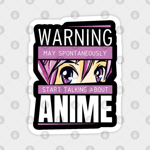 Anime Warning Spontaneous Magnet by CrissWild