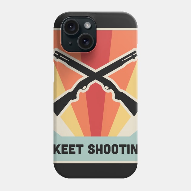 Vintage Style Shotgun Skeet Shooting Poster Phone Case by MeatMan