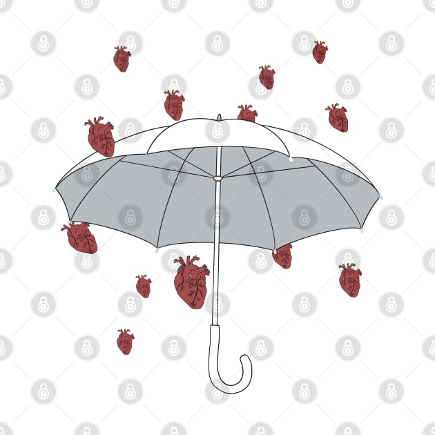 Anatomy heart rain art by Carries Design 