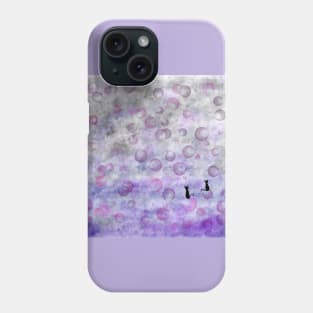 Wall of purple bubbles Phone Case