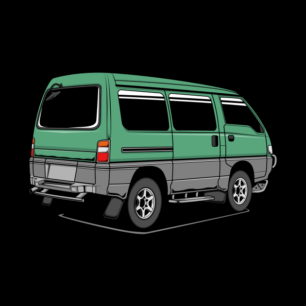 Jdm green delica back classic by R.autoart