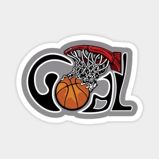 Straight to Goal BasketBall Tee Magnet